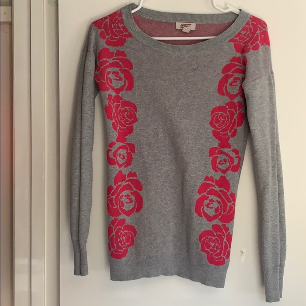 Arizona gray and pink sweater size xs